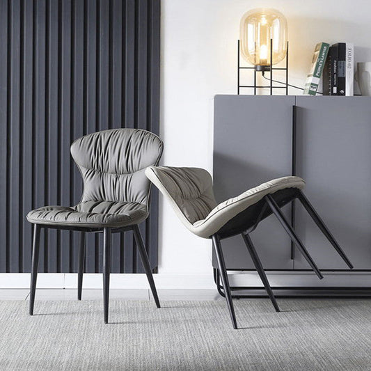 Chaise de salle à manger en cuir Gustavo (lot de 2)