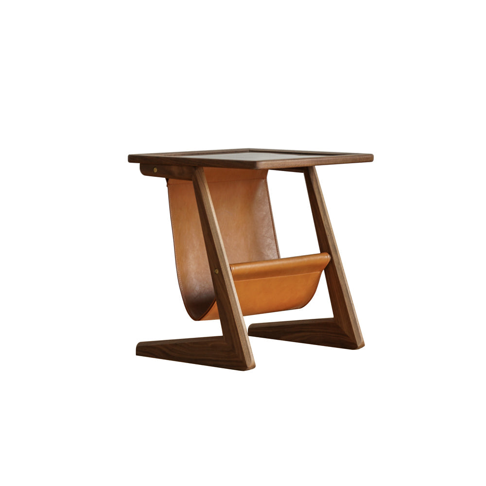 Table d'appoint en bois massif Burnes