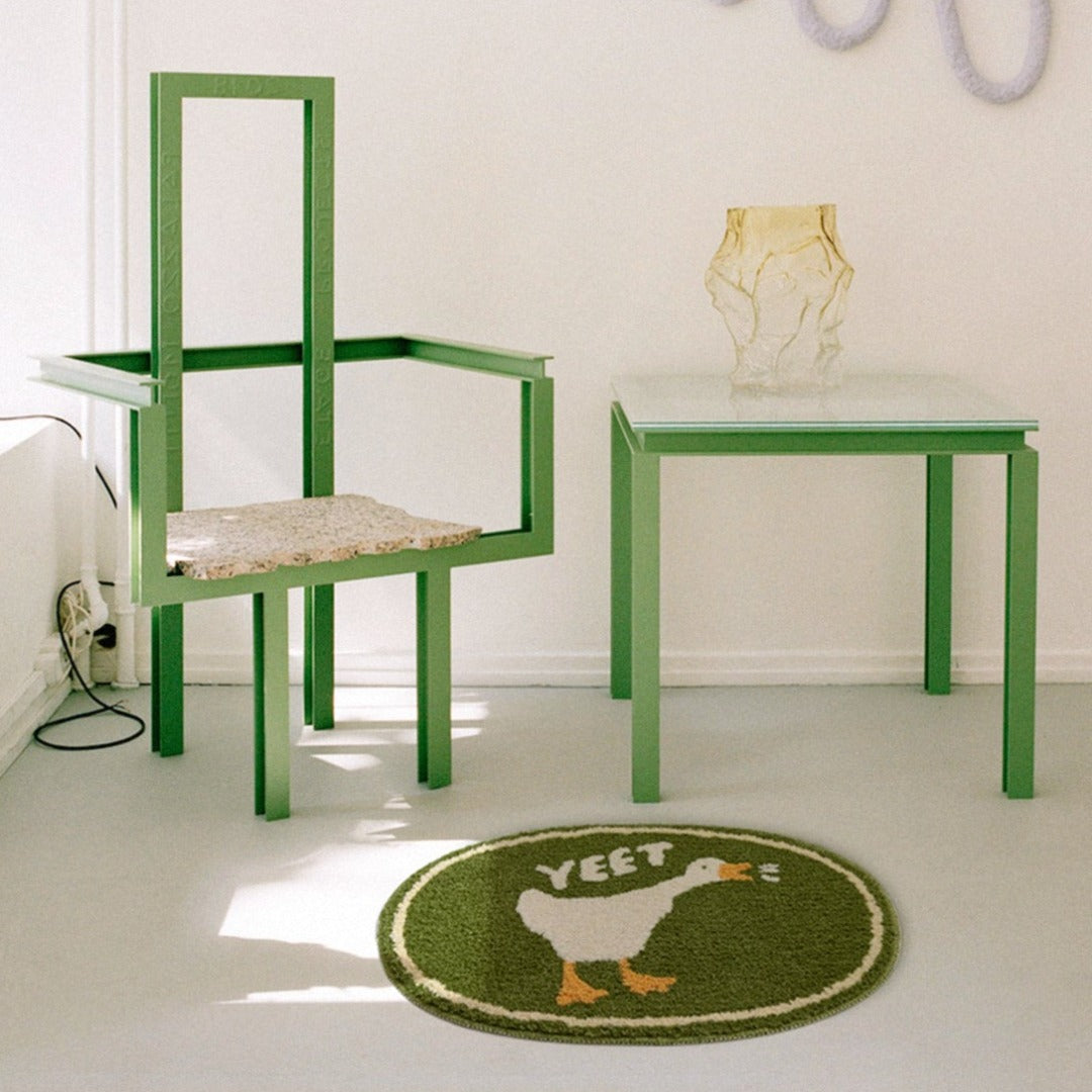 Tapis en forme de pied de canard