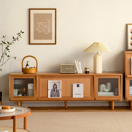 Meuble TV en bois massif Bradwell