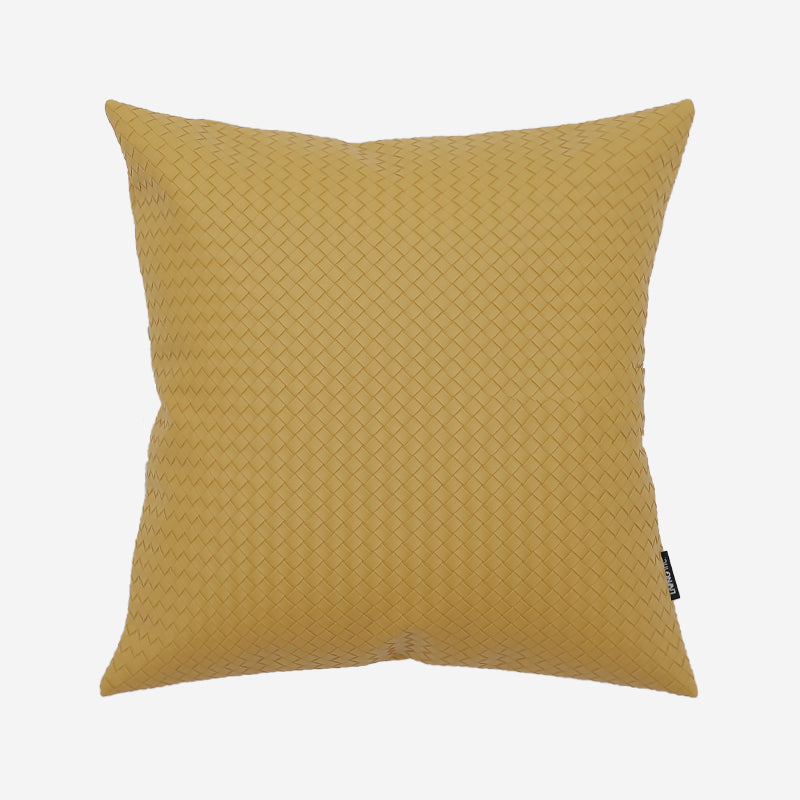 Housse de coussin et insert en cuir tressé