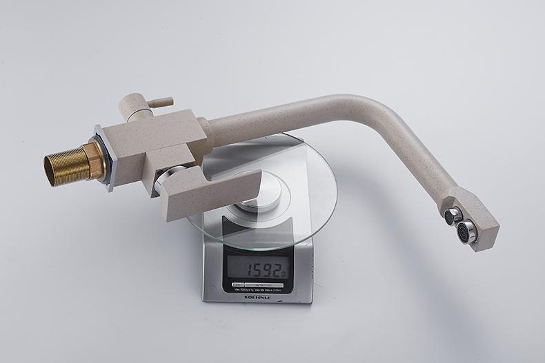 Robinet double plat mat minimaliste ENZO Nude