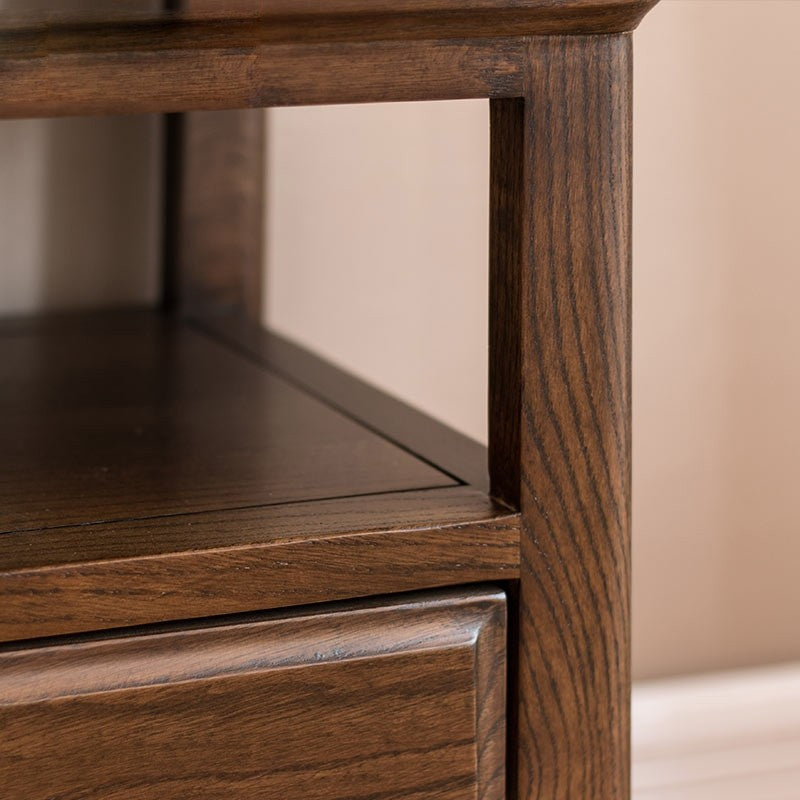 Meuble TV console scandinave entièrement en bois massif AYDEN