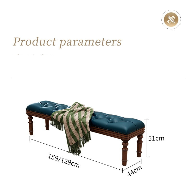 Tabouret de lit américain BOSTON HILTON (2 couleurs)