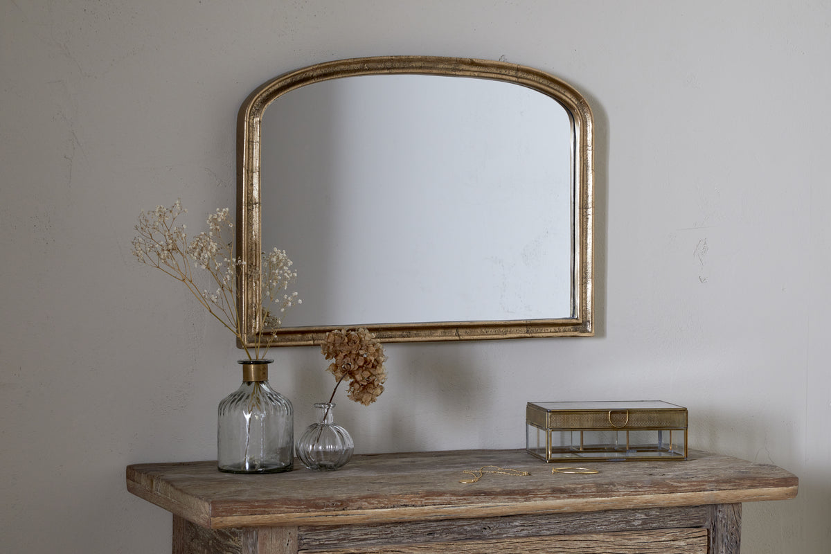 Miroir mural Almora - Laiton antique - Très petit
