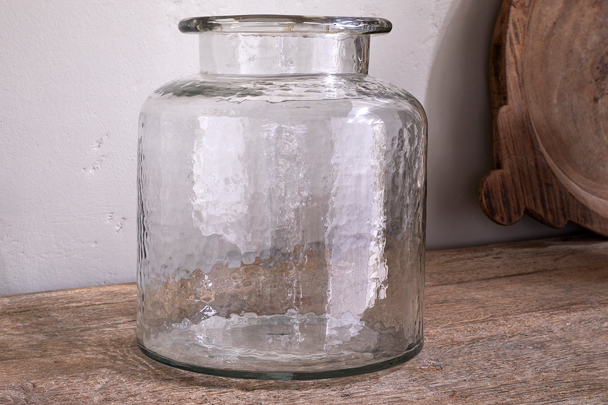 Vase en verre recyclé Akra - Transparent