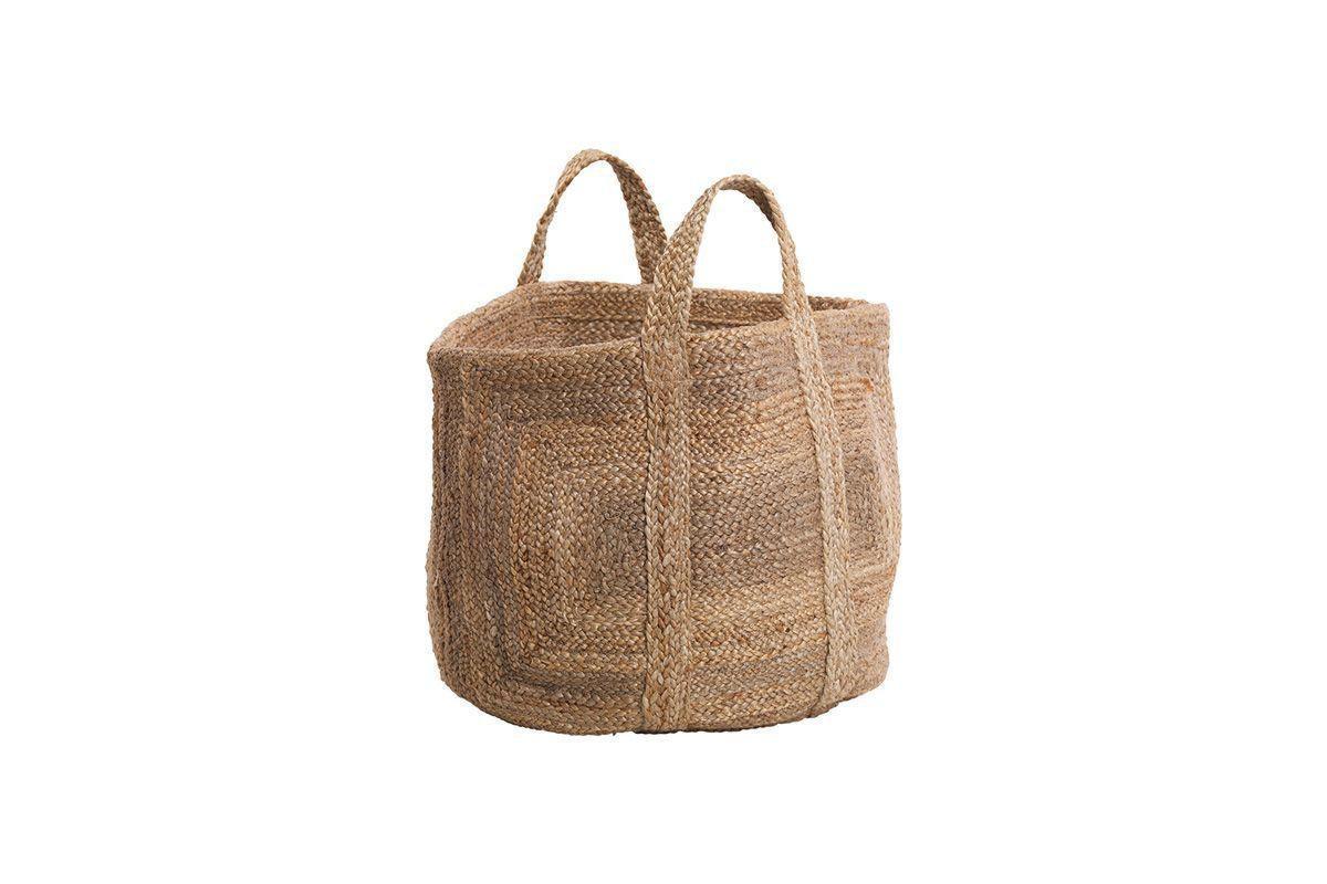 Panier de rangement en chanvre tressé - Naturel