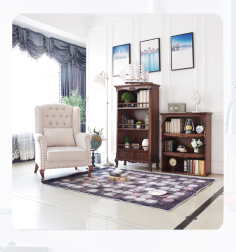 Bibliothèque Sheraton Brooklyn New York Bibliothèque rétro américaine en bois massif