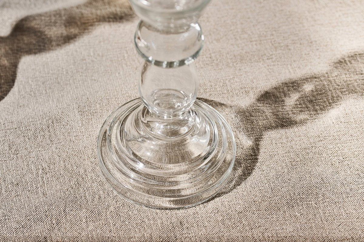 Bougeoir en verre Buran - Transparent