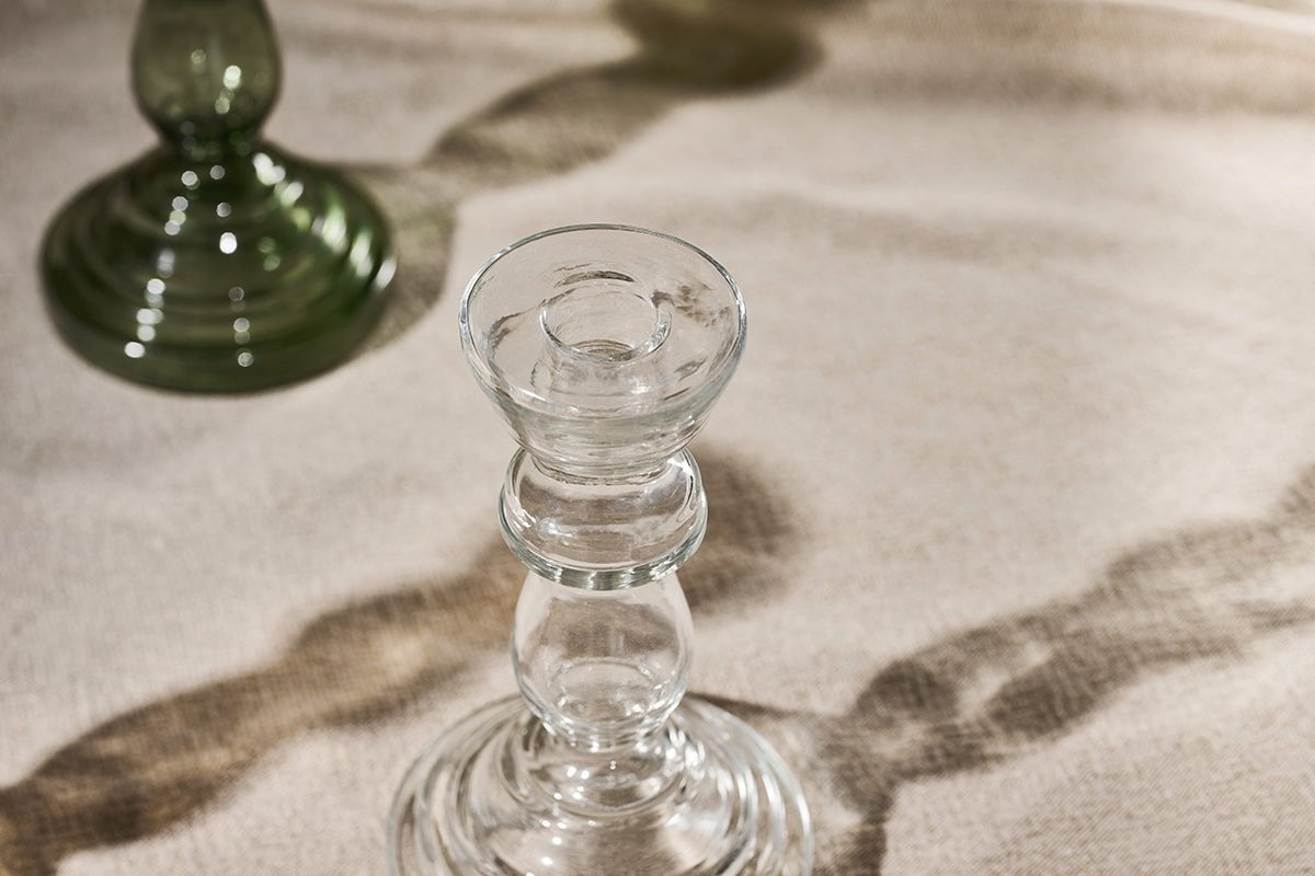 Bougeoir en verre Buran - Transparent