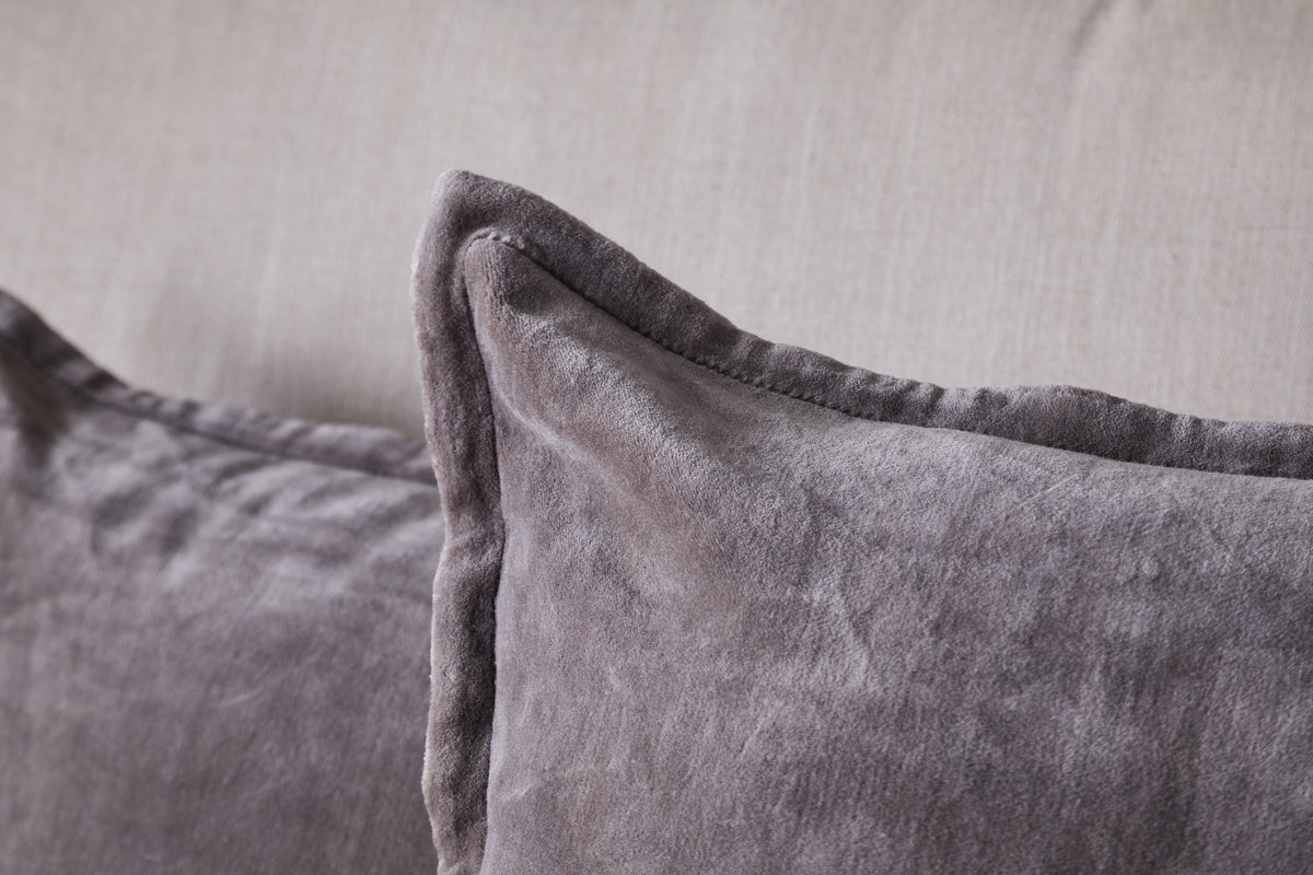 Housse de coussin en velours Dhara - Anthracite