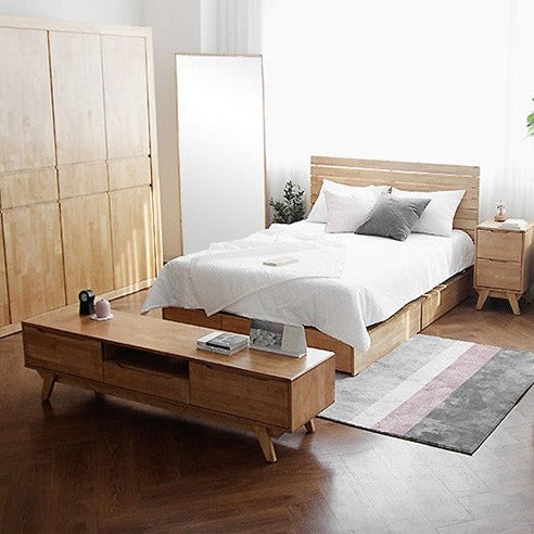 Meuble TV / présentoir Diana NEW YORK HILTON en bois dur nordique (noyer / couleur naturelle)