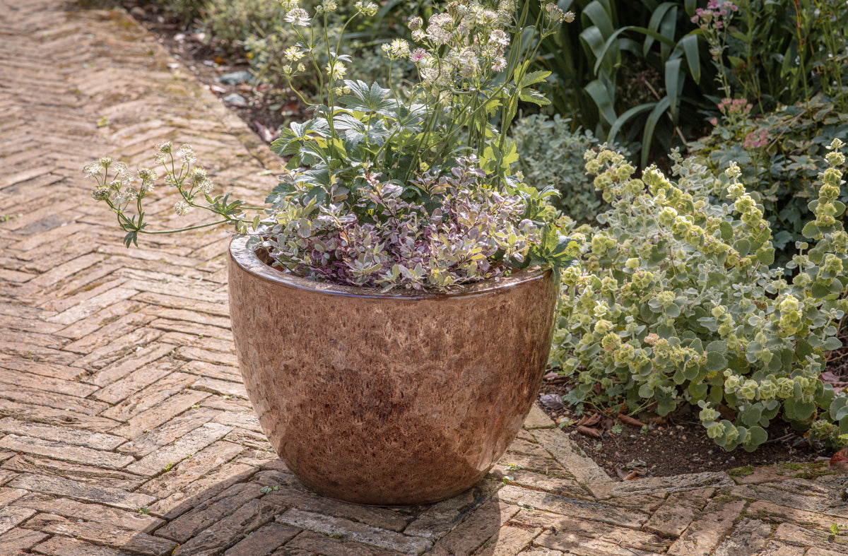 Jardinière en terre cuite Dunai - Marron