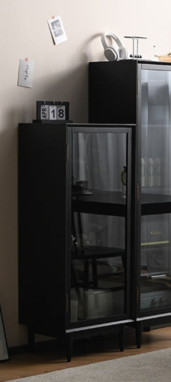 ELLE SWEDEN Bibliothèque en verre et bois massif (4 couleurs, 2 tailles)