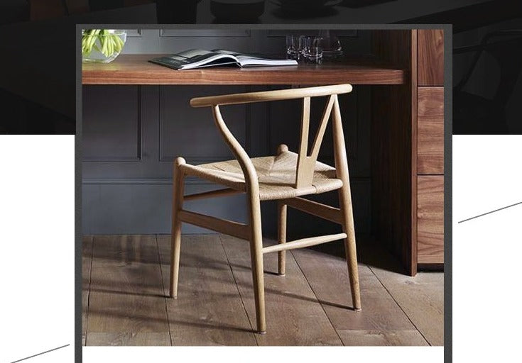 Chaise en bois massif GRANT, hêtre importé, idéale pour les repas, l'écriture et le bureau