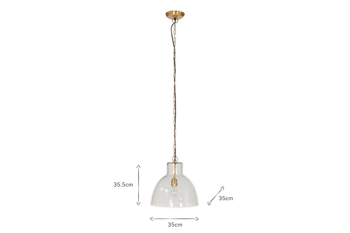 Suspension en verre recyclé Inayah - Transparent