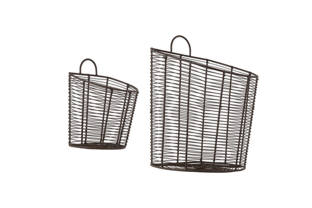 Paniers muraux Inkollu - Laiton vieilli - (Lot de 2)