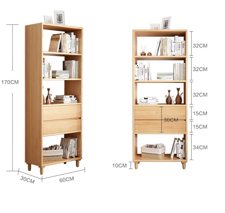 Bibliothèque JADE CARLTON en bois massif nordique