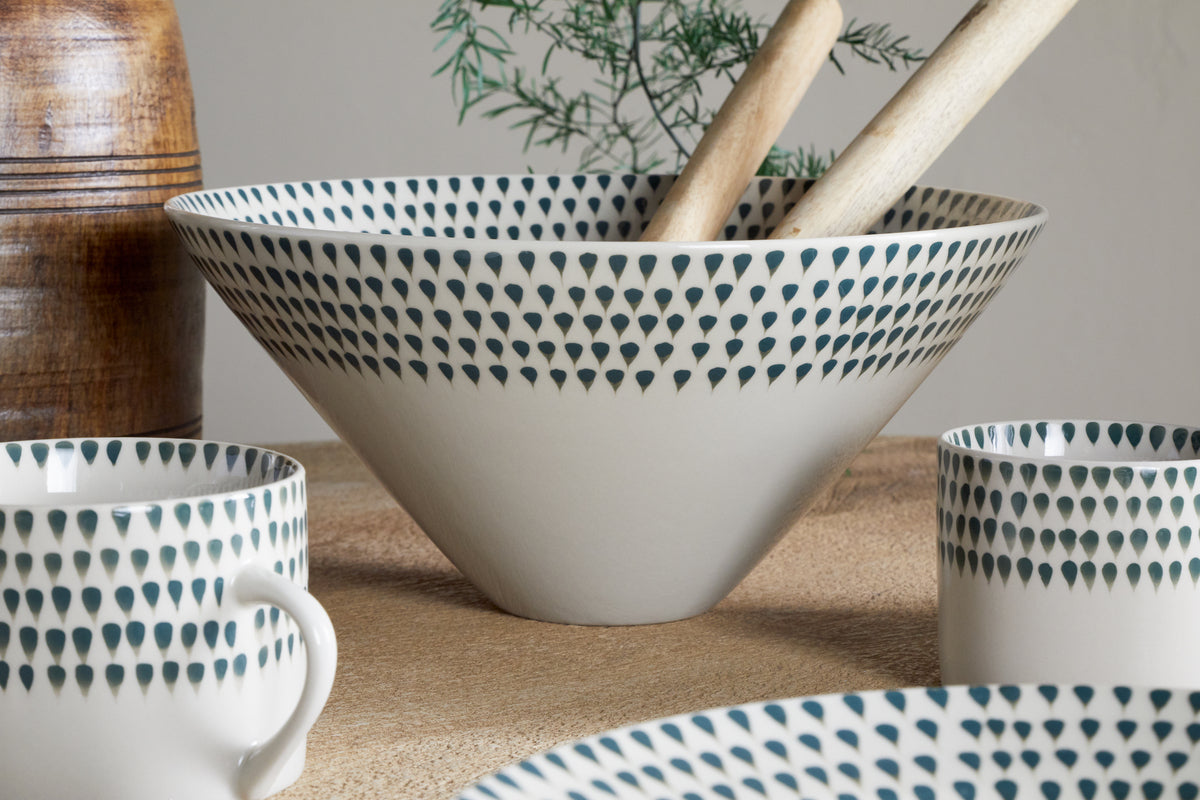 Bol de service Juniper Drop - Crème et genièvre - Moyen