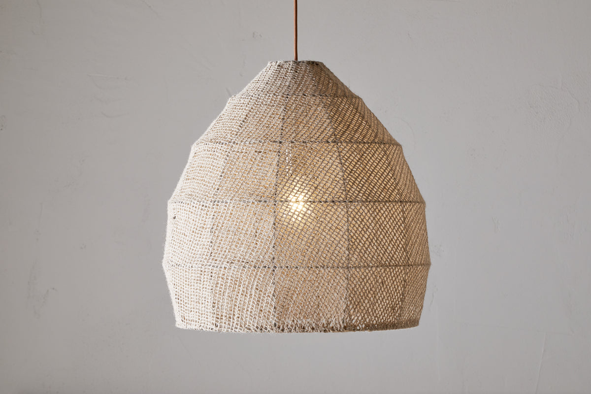 Pendentif en jute tissé Jahari - Naturel