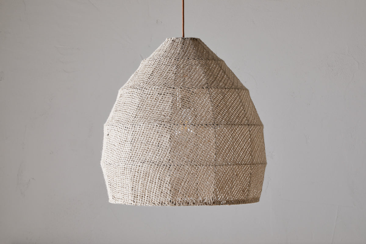 Pendentif en jute tissé Jahari - Naturel