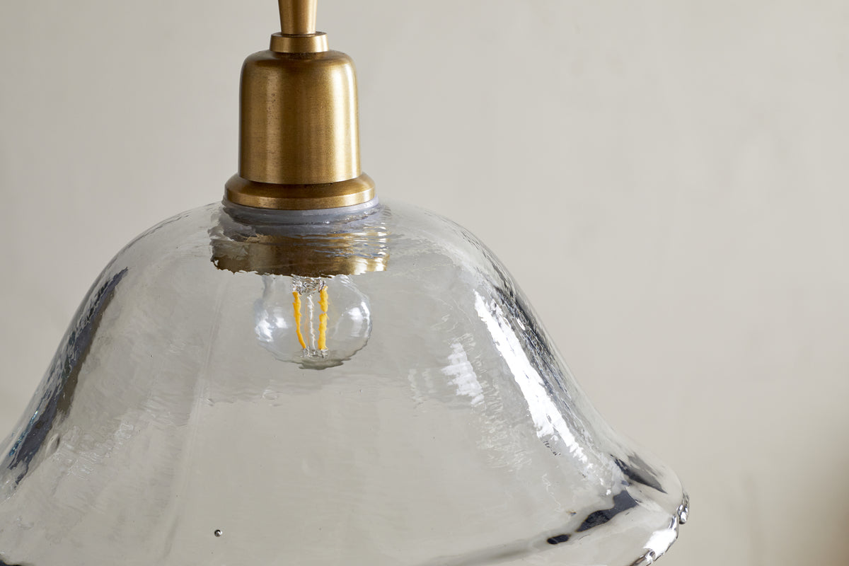 Suspension Keju en verre recyclé de forme organique - Transparent