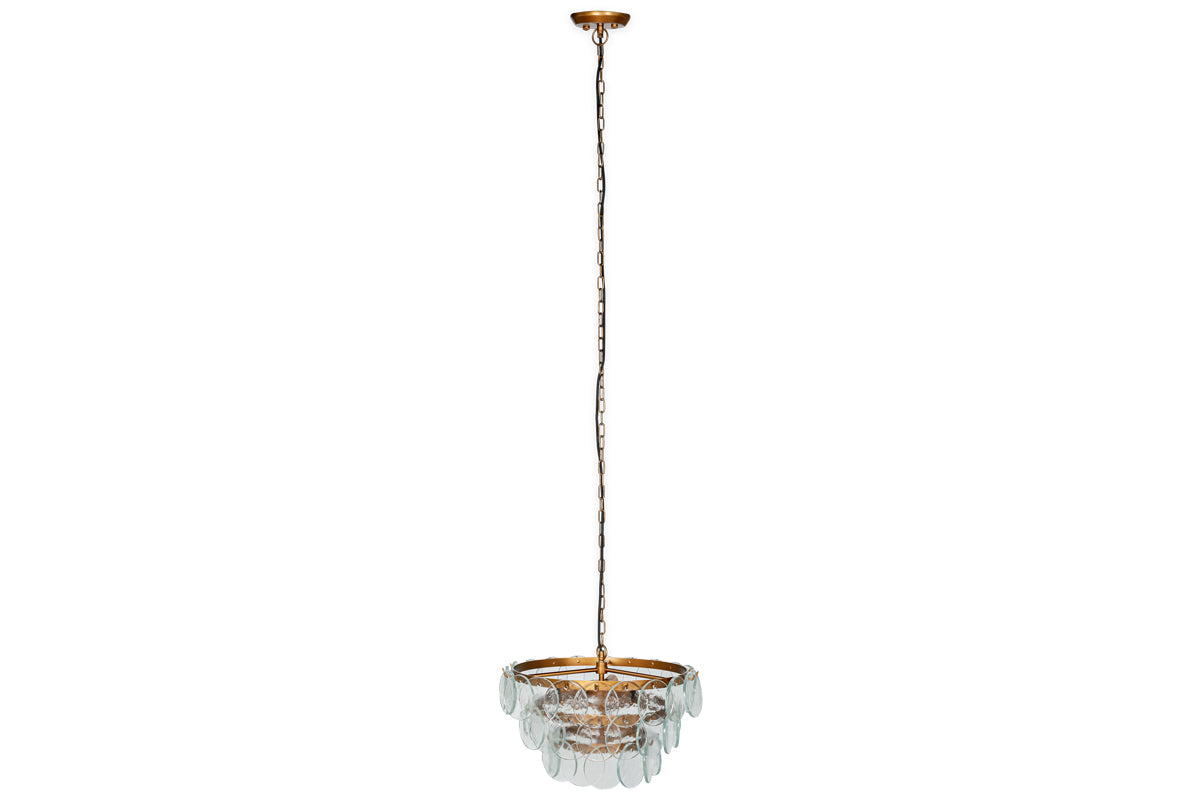 Lustre en verre recyclé Kagitha - Transparent