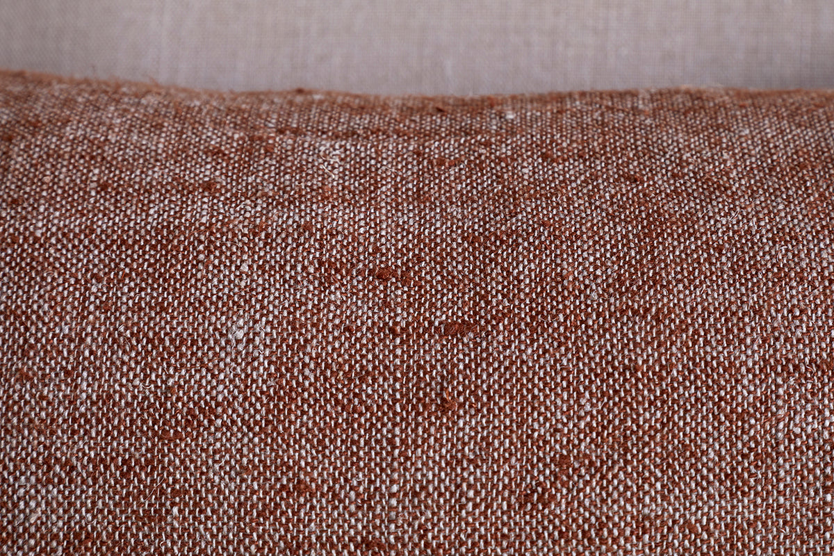 Housse de coussin en lin Kana - Rouille