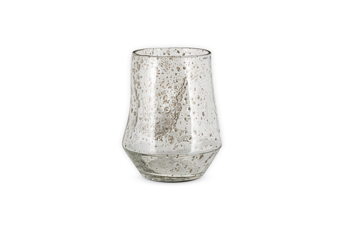 Photophore en verre recyclé Linora - Transparent