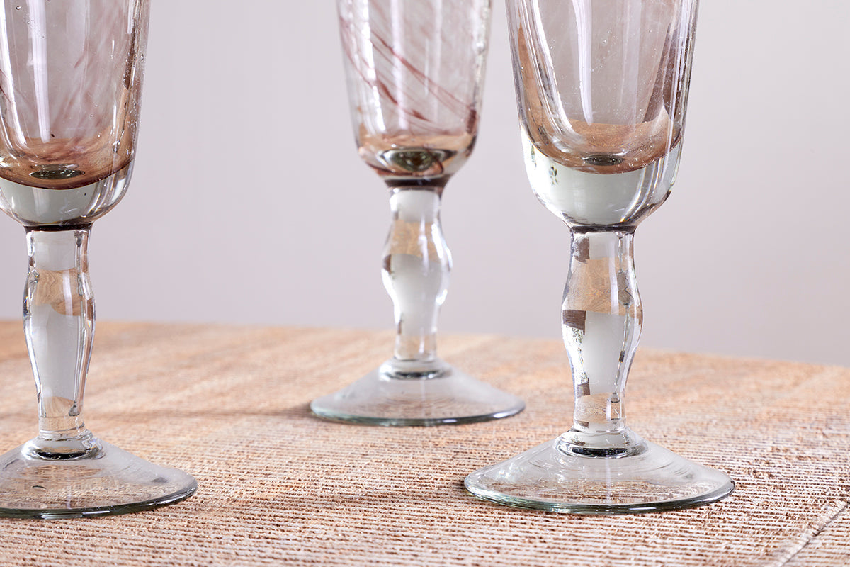 Verre à champagne Llanera - Prune - (Lot de 4)