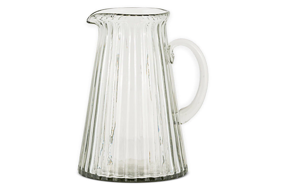 Pichet en verre côtelé Minati - Transparent