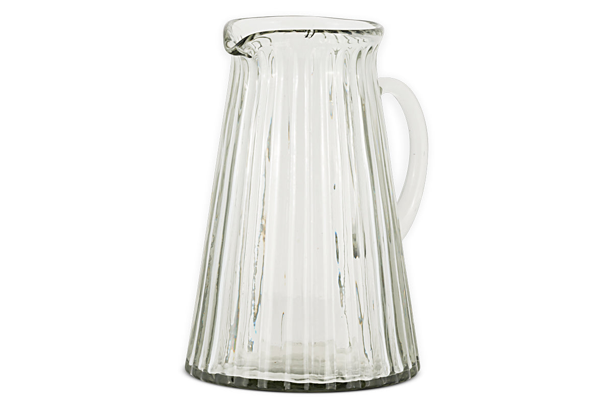 Pichet en verre côtelé Minati - Transparent