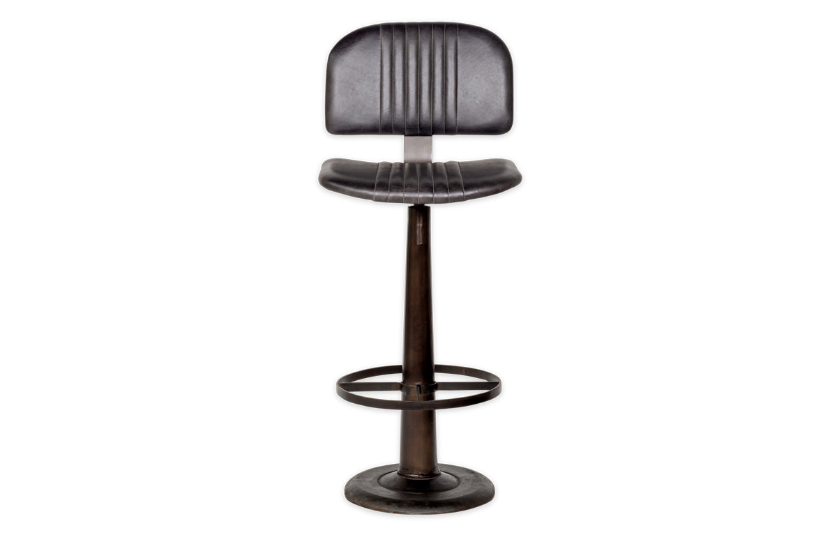 Chaise de bar Narwana - Noir vieilli