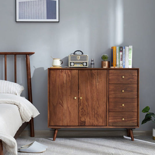AUBREE HYATT Commode à tiroirs Chambre nordique Buffet américain en bois dur