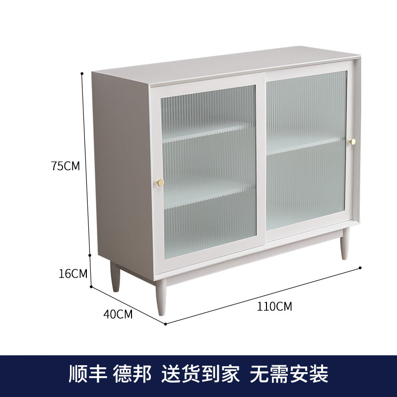 Buffet d'exposition industriel minimaliste en verre ELIANA
