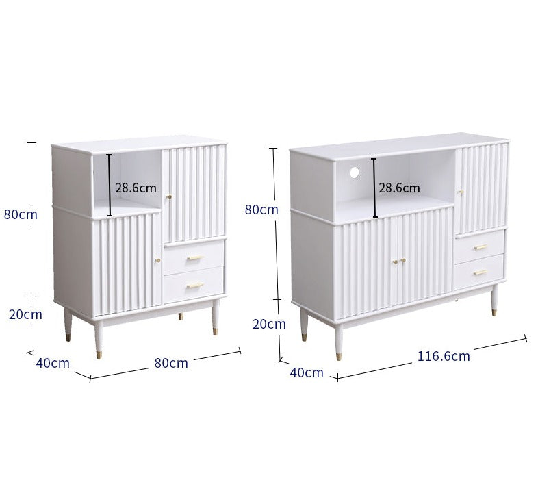 Buffet en bois massif ADELE HYATT (2 tailles, 4 couleurs)