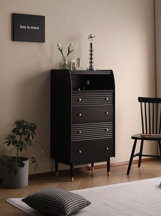 ISABELLE TOKYO Coiffeuse nordique avec miroir et style scandinave japonais (couleur noyer, noir, gris, blanc)