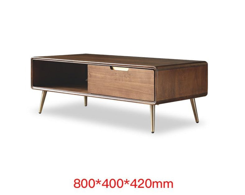 Table basse Lucas en bois massif de luxe nordique