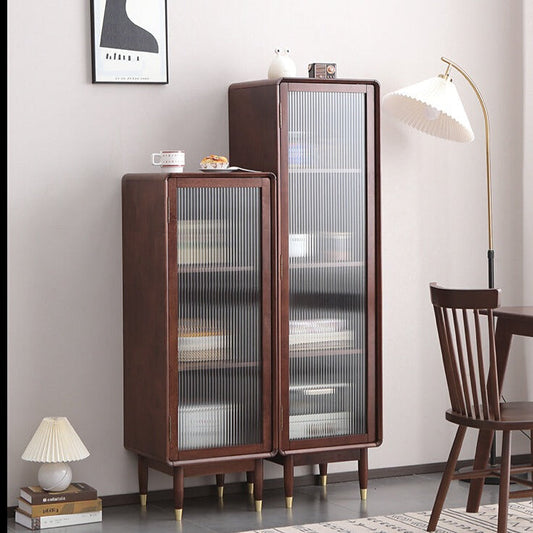 Adelaide SWEDEN Armoire à vin en bois massif avec vitrine en verre