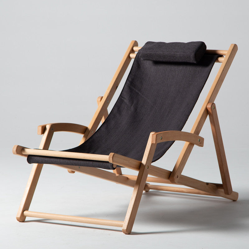 Chaise pliante en bois massif