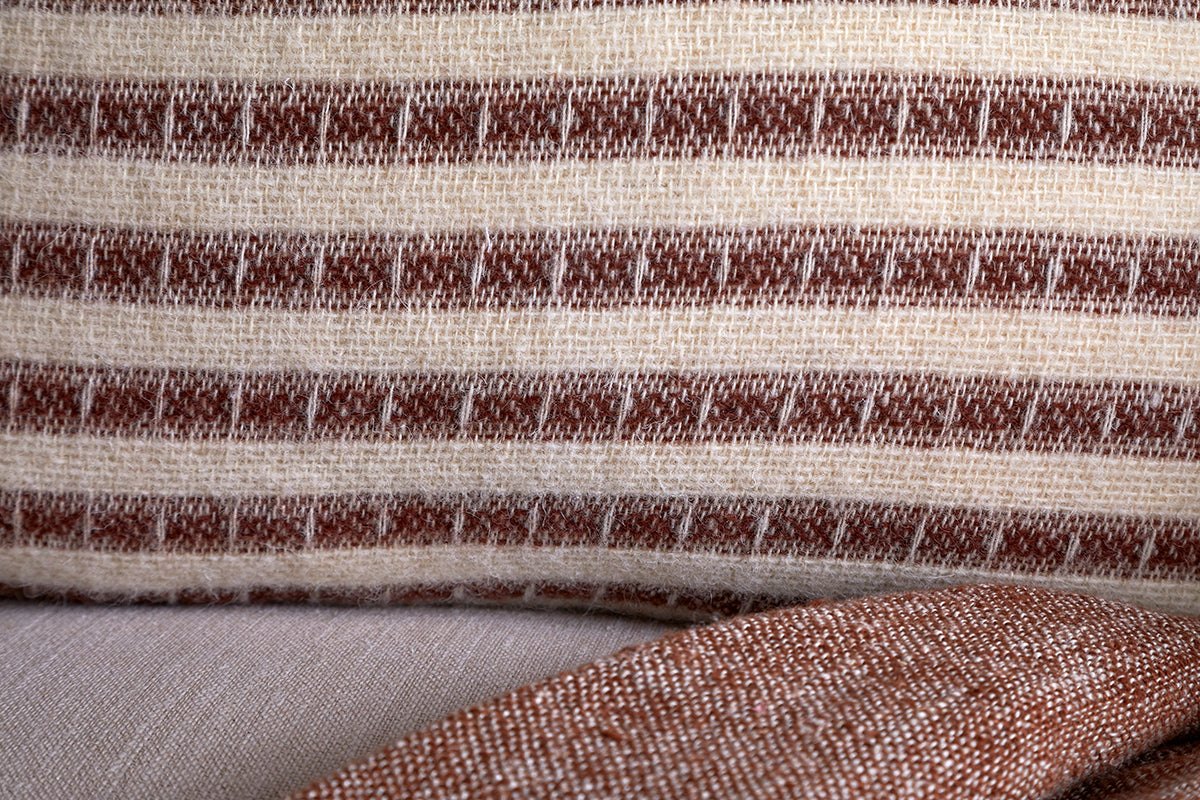 Housse de coussin en laine Sanval - Bordeaux