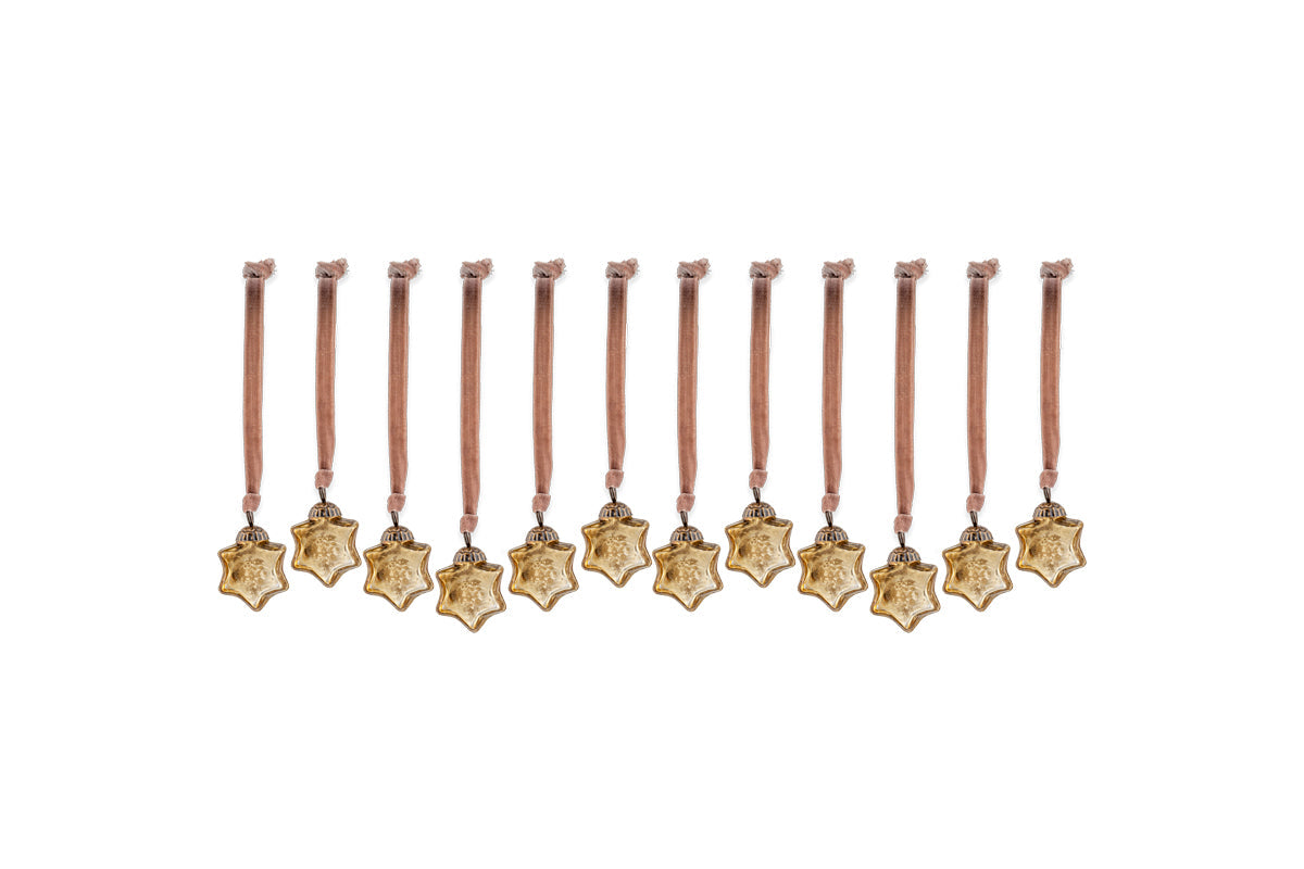 Boules de Noël Sardi Star - Or (lot de 12)