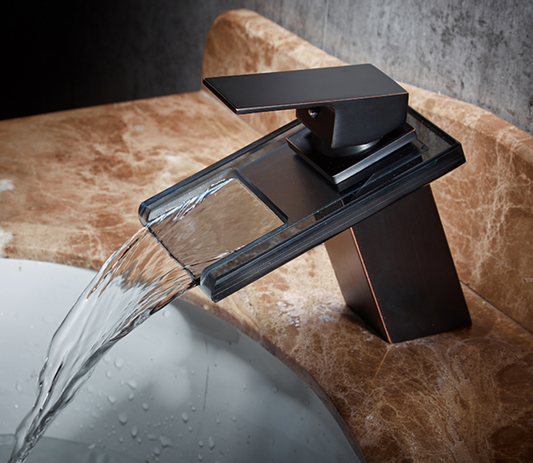 Robinet cascade moderne noir JASPER