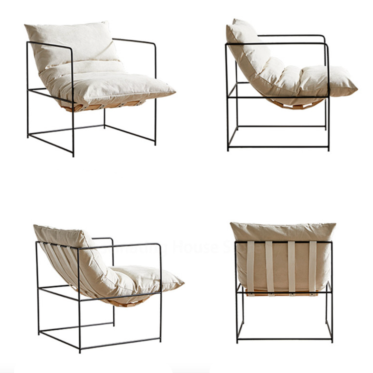 Fauteuil large capitonné Lexington