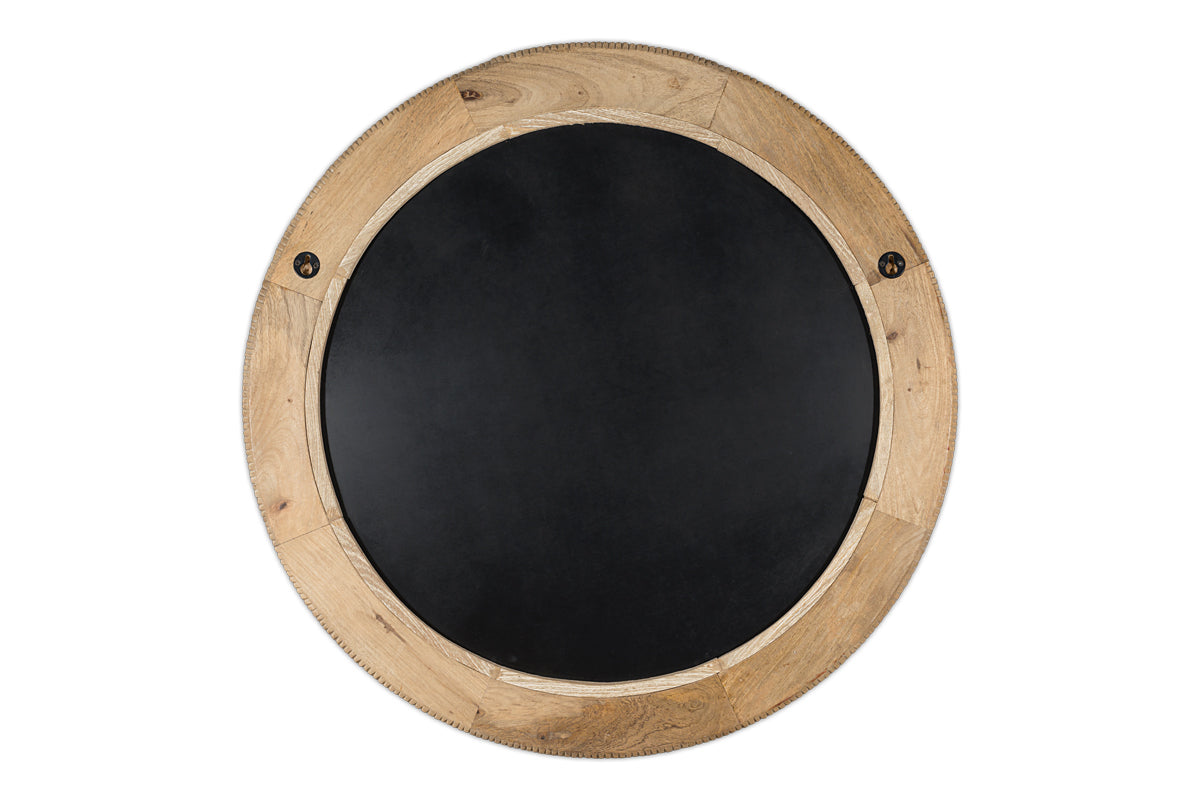 Miroir en bois rainuré Vivan - Naturel