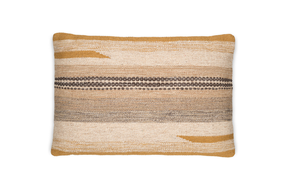 Housse de coussin en laine Aravali - Ocre