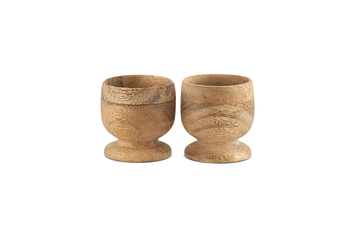 Coquetier en bois Awa - Naturel - (Lot de 2)