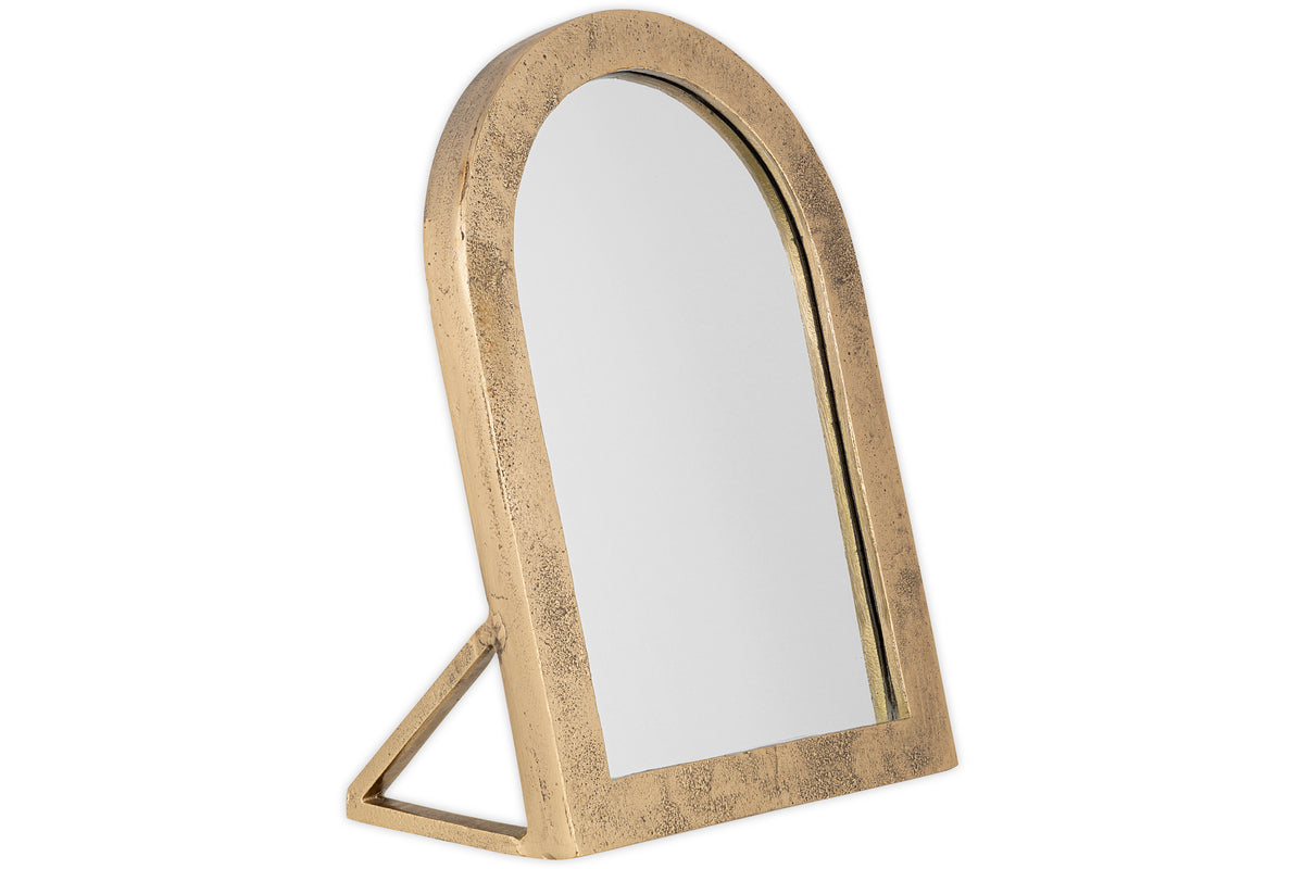 Miroir de courtoisie Cayce en aluminium moulé - Laiton antique