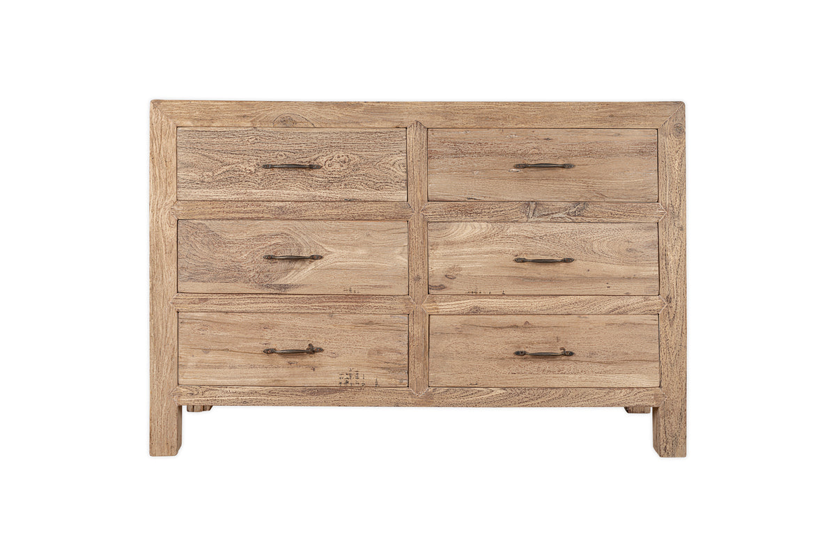 Commode Iya en bois recyclé - Naturel - Grande