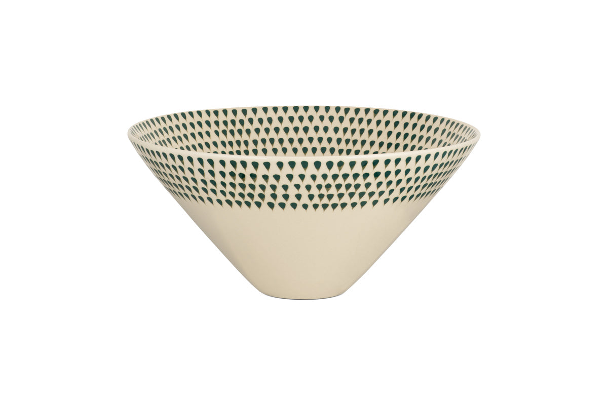 Bol de service Juniper Drop - Crème et genièvre - Grand